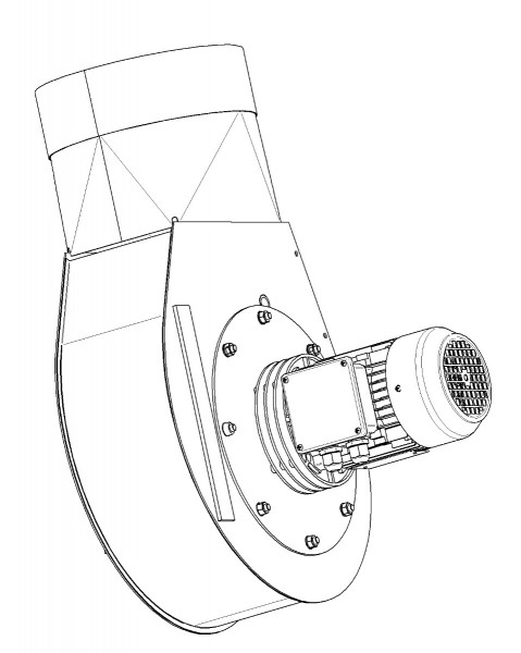 Rauchabzugsventilator G-15.4 (230V, gerade, 1400 U/min)